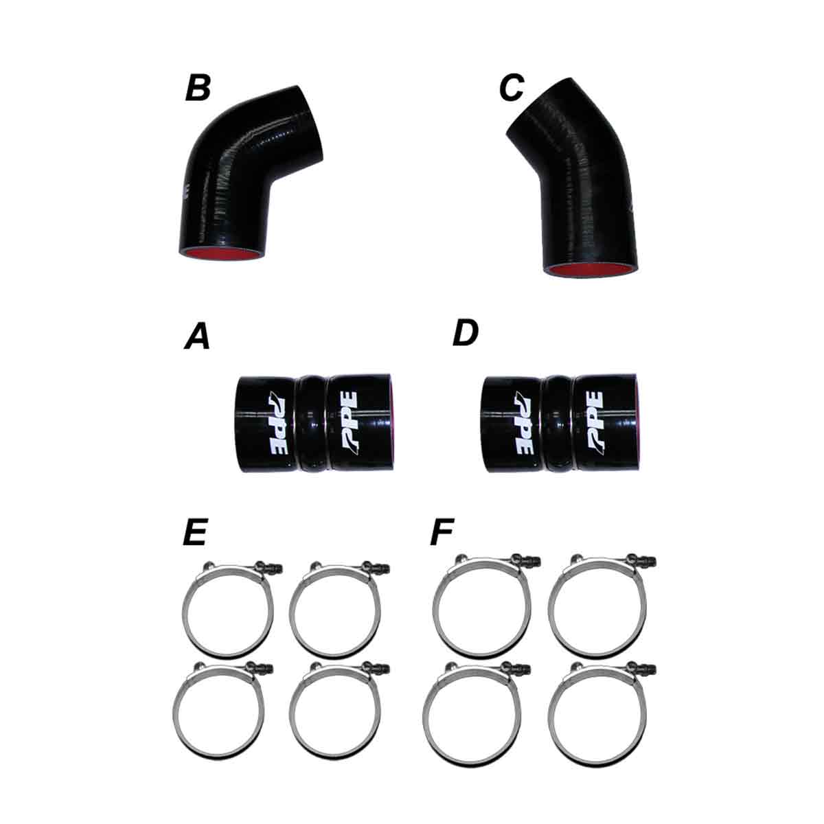 PPE 2004.5-2005 GM 6.6L LLY Intercooler Charge Pipe Boot Kit
