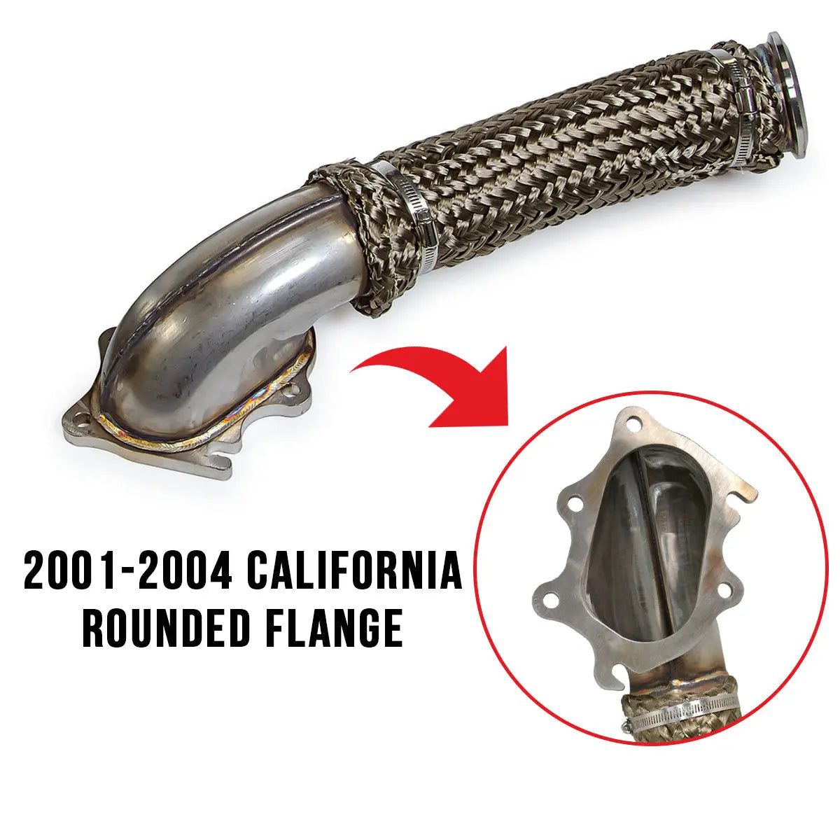 PPE 2002-2004 (CA) GM 6.6L Duramax High-Flow 304 Stainless Steel Down Pipe