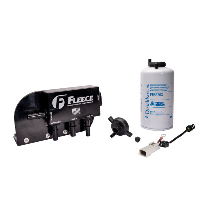 Fleece Under Bed Fuel Filter Assembly for 2017-2026 Ford F250-550
