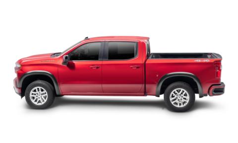 Black OE Style Smooth Finish 4-Piece Fender Flare Set For 2019-2026 Chevrolet Silverado 1500, 2022 Chevrolet Silverado 1500 Ltd Bushwacker
