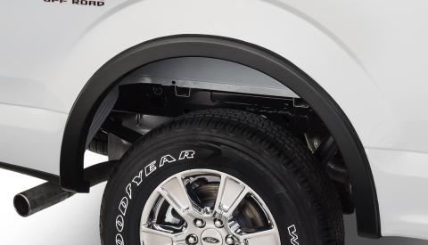 Black OE Style Smooth Finish Rear Fender Flares For 2015-2020 Ford F150 Bushwacker