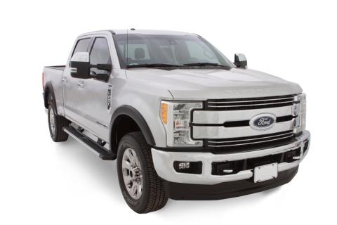 Black OE Style Smooth Finish 4-Piece Fender Flare Set For 2015-2017 Ford F150 (Excludes Models W/Tech Package) Bushwacker