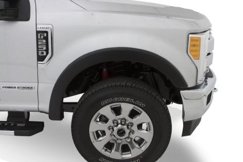 Black OE Style Smooth Finish 4-Piece Fender Flare Set For 2011-2016 Ford F250/F350 Super Duty Bushwacker