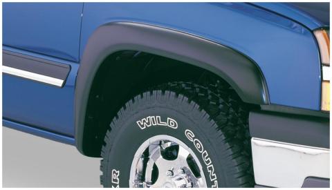Black Extendafender Style Smooth Finish Front Fender Flares For 2007-2013 Silverado 1500 2007-2014 Silverado 2500 Hd/3500 Hd Fits 78.7/97.6 Inch Bed Bushwacker