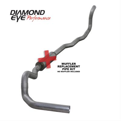Turbo Back Exhaust With Muffler For 89-93 Dodge RAM 2500/3500 Long Bed 4 Inch 4WD Side Aluminized Diamond Eye