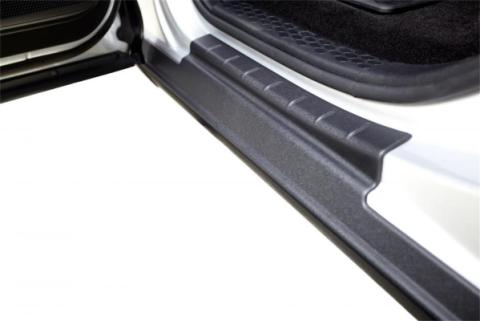 Black Trail Armor Rocker Panel And Sill Plate Covers For 1999-2016 Ford F250/350/450 With Supercrew Cab, Pair Bushwacker