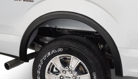 Black OE Style Smooth Finish Rear Fender Flares For 2015-2020 Ford F150 Bushwacker