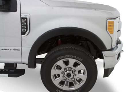 Black OE Style Smooth Finish Front Fender Flares For 2011-2016 Ford F250/F350 Super Duty Bushwacker