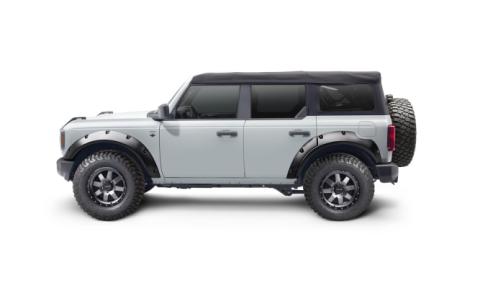 Black Pocket/Rivet Style Textured Finish 4-Piece Fender Flare Set For 2021-2023 Ford Bronco, 4-Dr Bushwacker