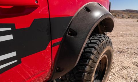 Black Pocket/Rivet Style Textured Finish 4-Piece Fender Flare Set For 2021-2023 Ford Bronco, 4-Dr Bushwacker