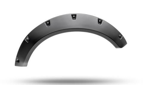 Black Pocket/Rivet Style Textured Finish 4-Piece Fender Flare Set For 2021-2023 Ford Bronco, 4-Dr Bushwacker