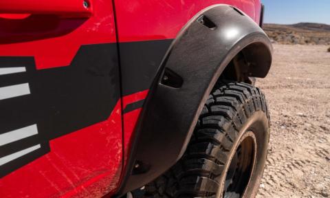 Black Pocket/Rivet Style Smooth Finish Front Fender Flares For 2021-2023 Ford Bronco 2-DR Bushwacker