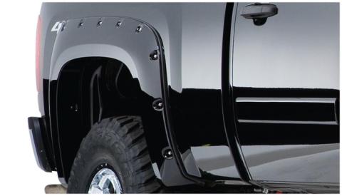 Black Cutout Style Smooth Finish Rear Fender Flares For 1988-1999 Chevrolet C/K 1500 1992-1994 Blazer 1995-1997 Yukon 1997-1999 Tahoe 1989 Chevrolet R2500 Bushwacker