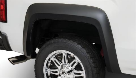Black Extendafender Fender Flares Smooth Finish 2-Piece Rear For 2019-2026 GMC Sierra 1500 Bushwacker