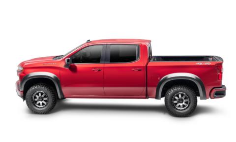 Black Extendafender Fender Flares Smooth Finish 2-Piece Rear For 19-26 Chevrolet Silverado 1500 2022 Chevrolet Silverado 1500 Ltd Bushwacker
