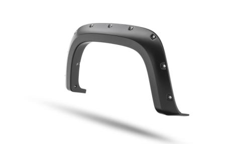 Black Pocket/Rivet Style Smooth Finish 4-Piece Fender Flare Set For 2021-2022 Chevrolet Colorado 74.0 In Bed Bushwacker