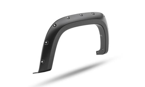 Black Pocket/Rivet Style Smooth Finish 4-Piece Fender Flare Set For 2021-2022 Chevrolet Colorado 74.0 In Bed Bushwacker