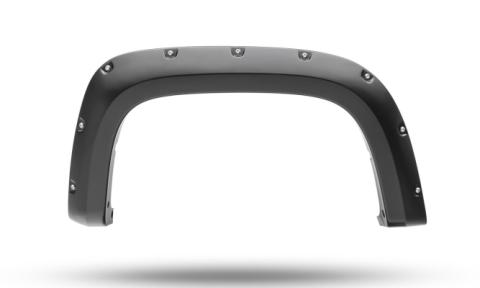 Black Pocket/Rivet Style Smooth Finish 4-Piece Fender Flare Set For 2021-2022 Chevrolet Colorado 74.0 In Bed Bushwacker