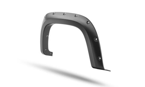 Black Pocket/Rivet Style Smooth Finish 4-Piece Fender Flare Set For 2021-2022 Chevrolet Colorado 74.0 In Bed Bushwacker