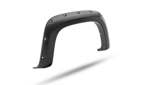 Black Pocket/Rivet Style Smooth Finish 4-Piece Fender Flare Set For 2021-2022 Chevrolet Colorado 74.0 In Bed Bushwacker