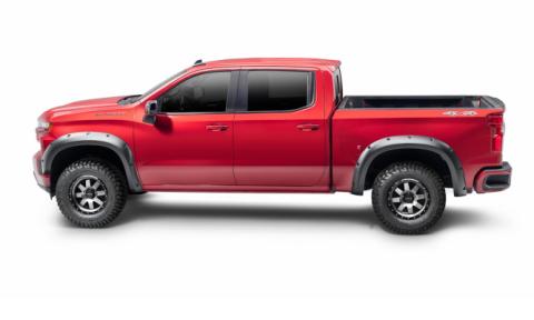 Black Forge Pocket/Rivet Textured Finish 4-Pc Fender Flare Set For 19-26 GMC Sierra 1500 Bushwacker