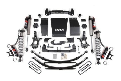 6 Inch Lift Kit FOX 2.5 Performance Elite Leaf Springs Coil-Over Aluminum/Cast Steel 14-18 Silverado/Sierra 1500 4WD BDS Suspension