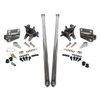 HSP Traction Bars For 2011-2017 Ford Powerstroke 6.7 Liter F350 DRW Regular Cab Long Bed-Flag Red