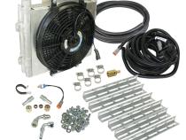 Xtrude Transmission Cooler with Fan Complete Kit for 5/8in Lines (Silverado/Sierra) BD Diesel