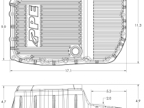 2007-2020 GM w/ 6L80 Heavy-Duty Cast Aluminum Transmission Pan Brushed