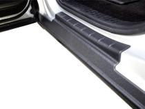 Black Trail Armor Rocker Panel And Sill Plate Covers For 1999-2016 Ford F250/350/450 With Supercrew Cab, Pair Bushwacker