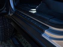 Black Trail Armor Rocker Panel And Sill Plate Covers For 1999-2016 Ford F250/350/450 With Supercrew Cab, Pair Bushwacker