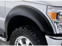 Black Extendafender Style Smooth Finish 4-Piece Fender Flare Set For 2011-2016 Ford F250/F350 Super Duty (Excludes Dually) Bushwacker