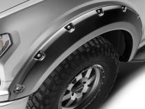 Black Pocket/Rivet Style Smooth Finish 4-Piece Fender Flare Set For 2018-2020 Ford F150 Bushwacker