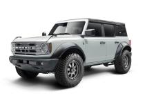 Black Extendafender Style Smooth Finish 4-Piece Fender Flare Set For 2021-2023 Ford Bronco, 4-Dr Bushwacker