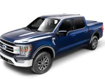 Black OE Style Smooth Finish 4-Piece Fender Flare Set For 2021-2026 Ford F150 Will Not Fit F150 Lightning Bushwacker