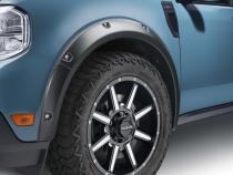 Black Pocket/Rivet Style Textured Finish 4-Piece Fender Flare Set For 22-26 Ford Maverick Bushwacker