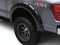 Black Forge Pocket/Rivet Textured Finish 4-Pc Fender Flare Set For 15-17 Ford F150 Bushwacker