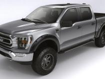 Black Forge Pocket/Rivet Textured Finish 4-Pc Fender Flare Set For 11-16 Ford F250/F350 Excludes Dually Bushwacker