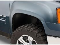 Black Boss Pocket/Rivet Style Smooth Finish Front Fender Flares For 2011-2014 Sierra 2500 Hd/3500 Hd Bushwacker