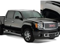 Black OE Style Smooth Finish 4-Piece Fender Flare Set For 2007-2013 Sierra 1500 2007-2014 Sierra 2500 Hd Fits 78, 78.7, 97.6 Inch Bed Bushwacker