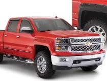 Black Pocket/Rivet Style Smooth Finish 4-Piece Fender Flare Set For 2007-2013 Chevrolet Avalanche Bushwacker