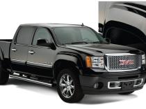 Black OE Style Smooth Finish 4-Piece Fender Flare Set For 2007-2013 GMC Sierra 1500 Fits 69.3 Inch Bed Bushwacker