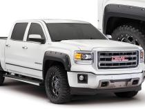 Black Pocket/Rivet Style Smooth Finish 4-Piece Fender Flare Set For 2014-2015 GMC Sierra 1500 Bushwacker