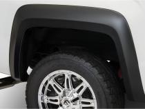 Black Extendafender Style Smooth Finish 4-Piece Fender Flare Set For 2014-2015 GMC Sierra 1500 Fits 69.3 Inch Bed Bushwacker
