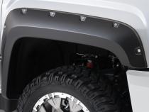 Black Pocket/Rivet Style Smooth Finish 4-Piece Fender Flare Set For 2015-2019 GMC Sierra 2500 Hd/3500 Hd Bushwacker