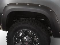 Black Pocket/Rivet Style Smooth Finish 4-Piece Fender Flare Set For 2015-2020 Chevrolet Colorado W/61.7 Inch Bed Bushwacker