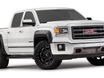 Black Pocket/Rivet Style Smooth Finish 4-Piece Fender Flare Set For 2016-2018 GMC Sierra 1500 (Incl Limited) Fits 69.3 Inch Bed Bushwacker