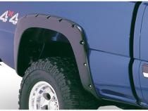 Black Pocket/Rivet Style Smooth Finish 4-Piece Fender Flare Set For 2021-2022 Chevrolet Colorado 61.7 In Bed Bushwacker