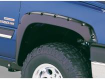 Black Pocket/Rivet Style Smooth Finish 4-Piece Fender Flare Set For 2021-2022 Chevrolet Colorado 74.0 In Bed Bushwacker