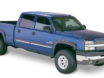 Black Pocket/Rivet Style Smooth Finish 4-Piece Fender Flare Set For 2021-2022 Chevrolet Colorado 74.0 In Bed Bushwacker